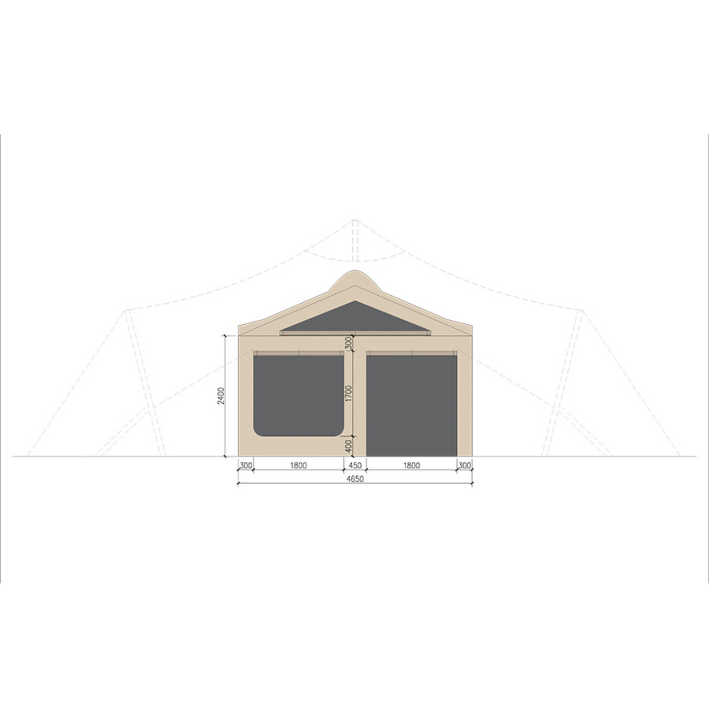 DR45 - Medium Double Room Stretch Tent