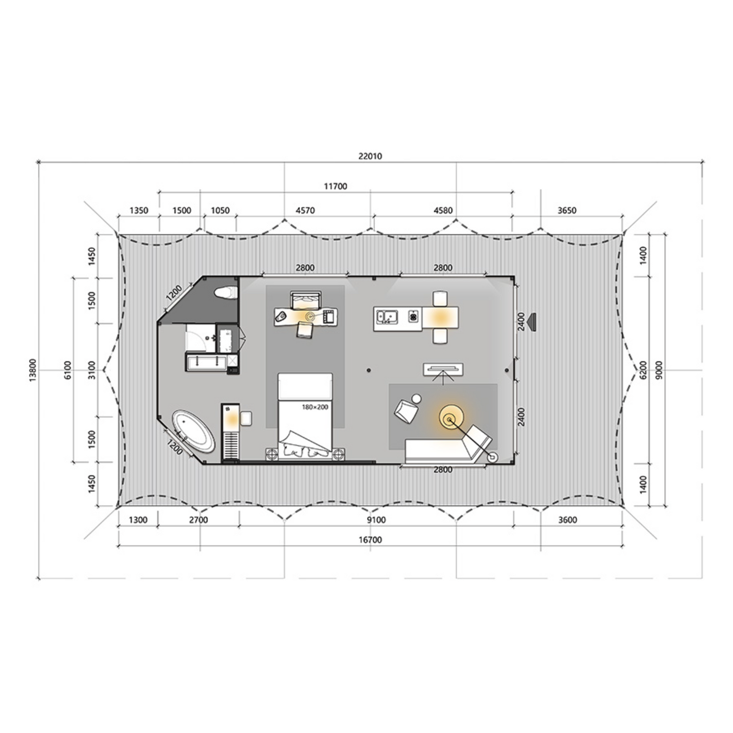 DR69 - Extra-Large Double Room Safari Tent
