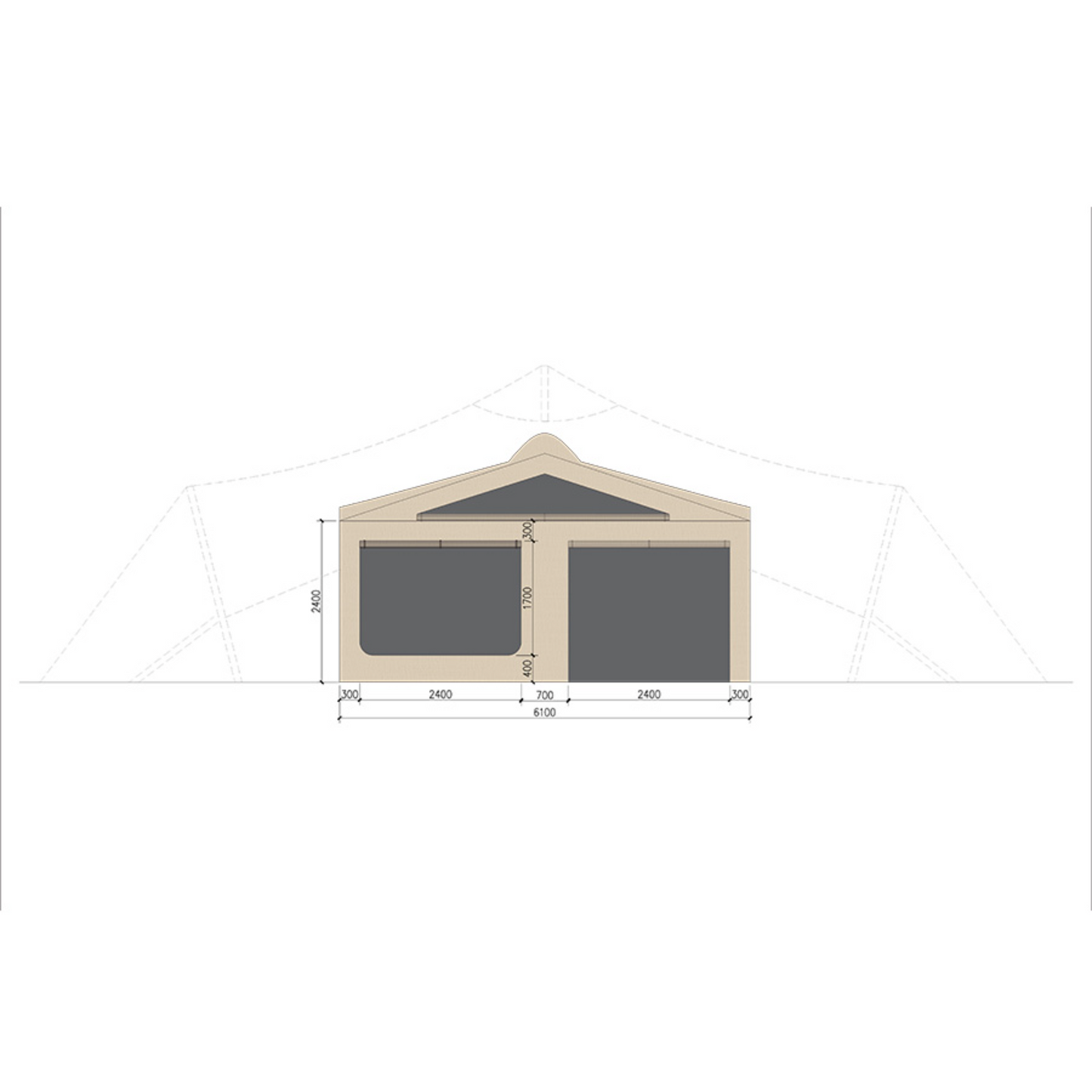 DR69 - Extra-Large Double Room Stretch Tent