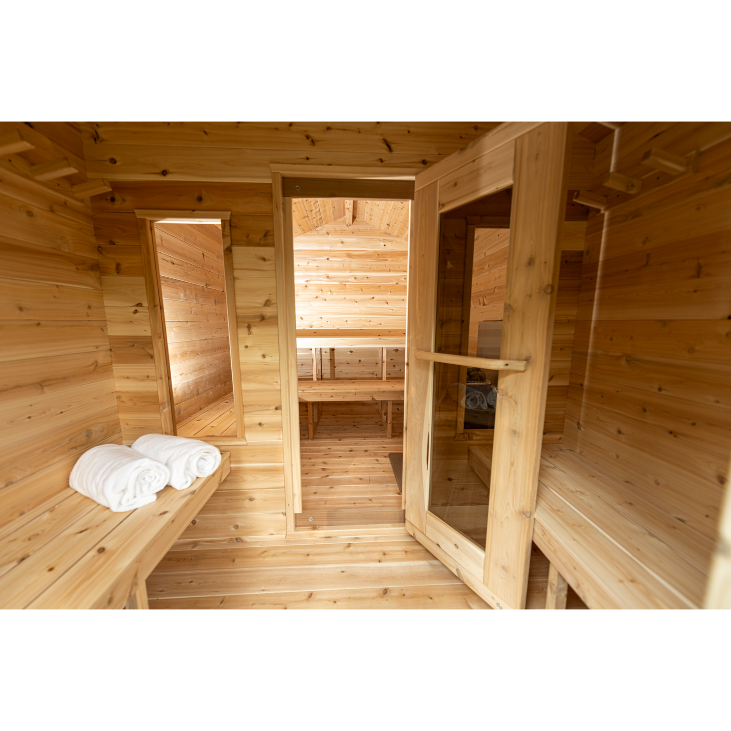 CT GEORGIAN CABIN SAUNA WITH CHANGEROOM