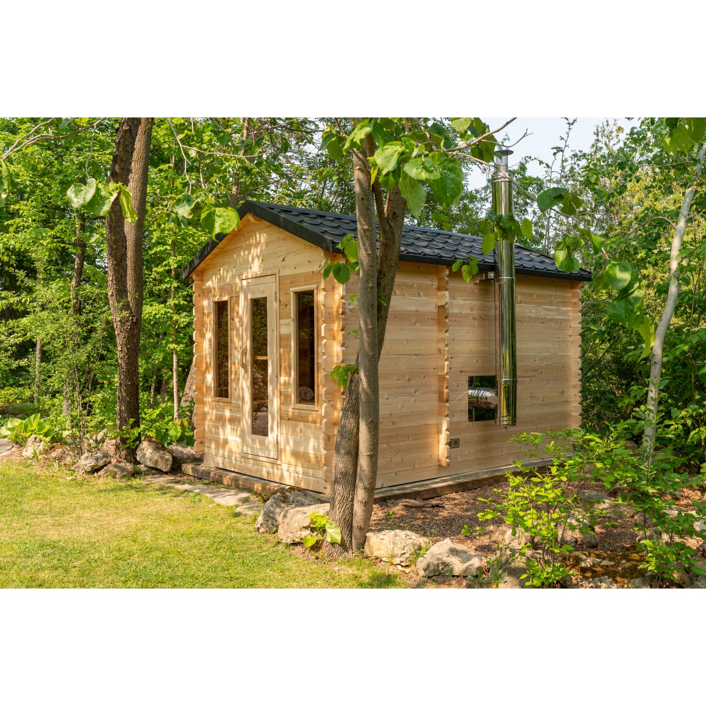 CT GEORGIAN CABIN SAUNA WITH CHANGEROOM