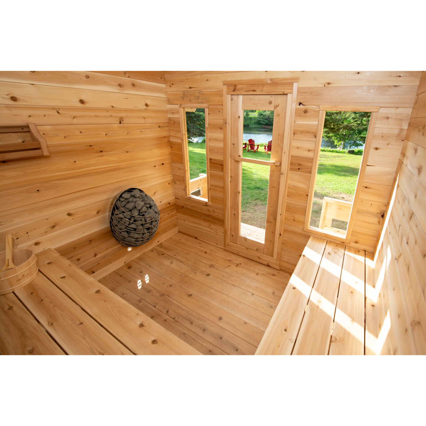 CT GEORGIAN CABIN SAUNA WITH PORCH