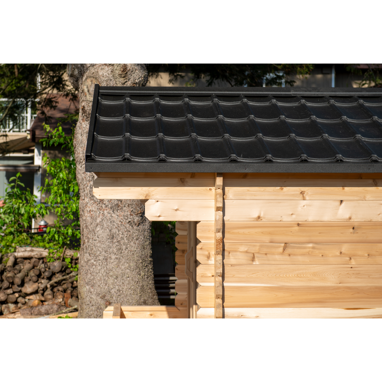 CT GEORGIAN CABIN SAUNA WITH PORCH