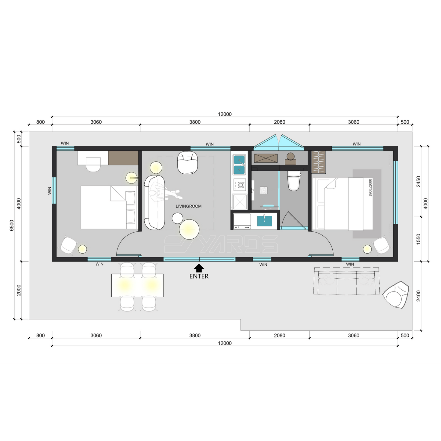 L7 Luxury Two Bedroom Tiny House
