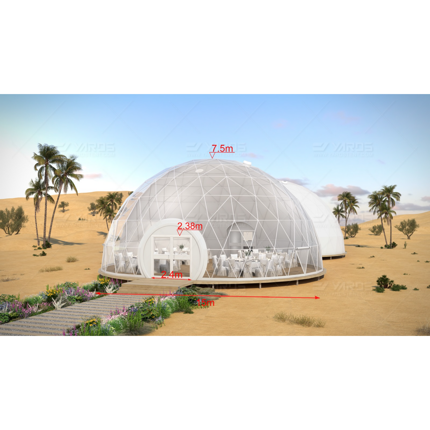 Custom 14M Glamping Dome