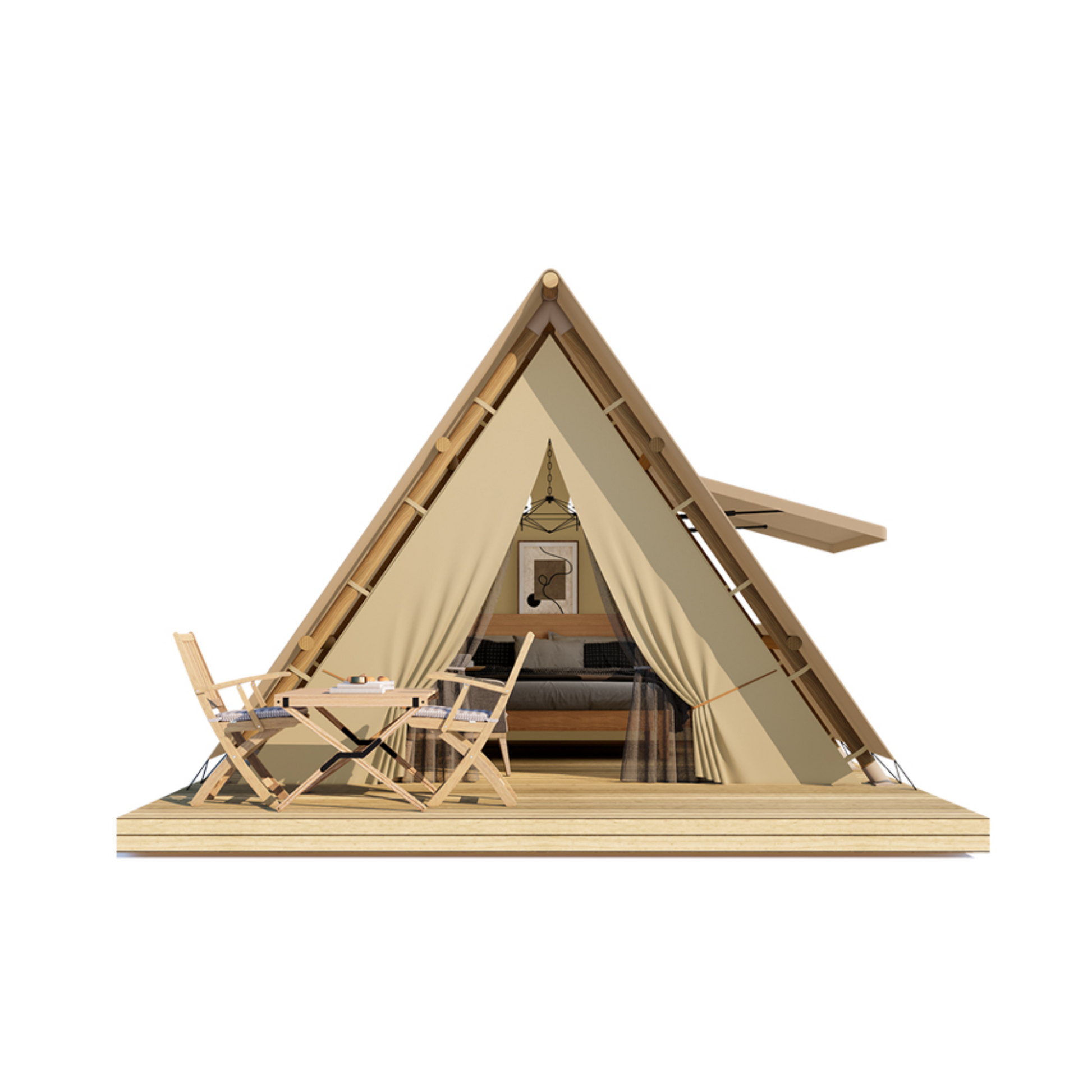 a frame wooden tent A15
