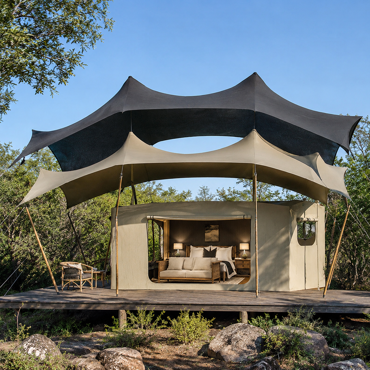 DR45 - Medium Double Room Stretch Tent