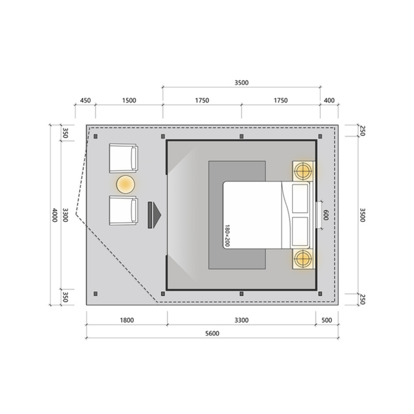 AX17 - Basic Safari Tent with Small Veranda