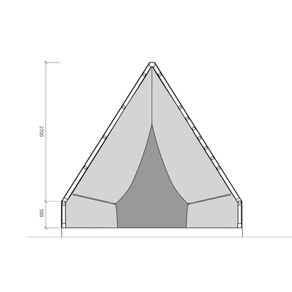 AX17 - Basic Safari Tent with Small Veranda