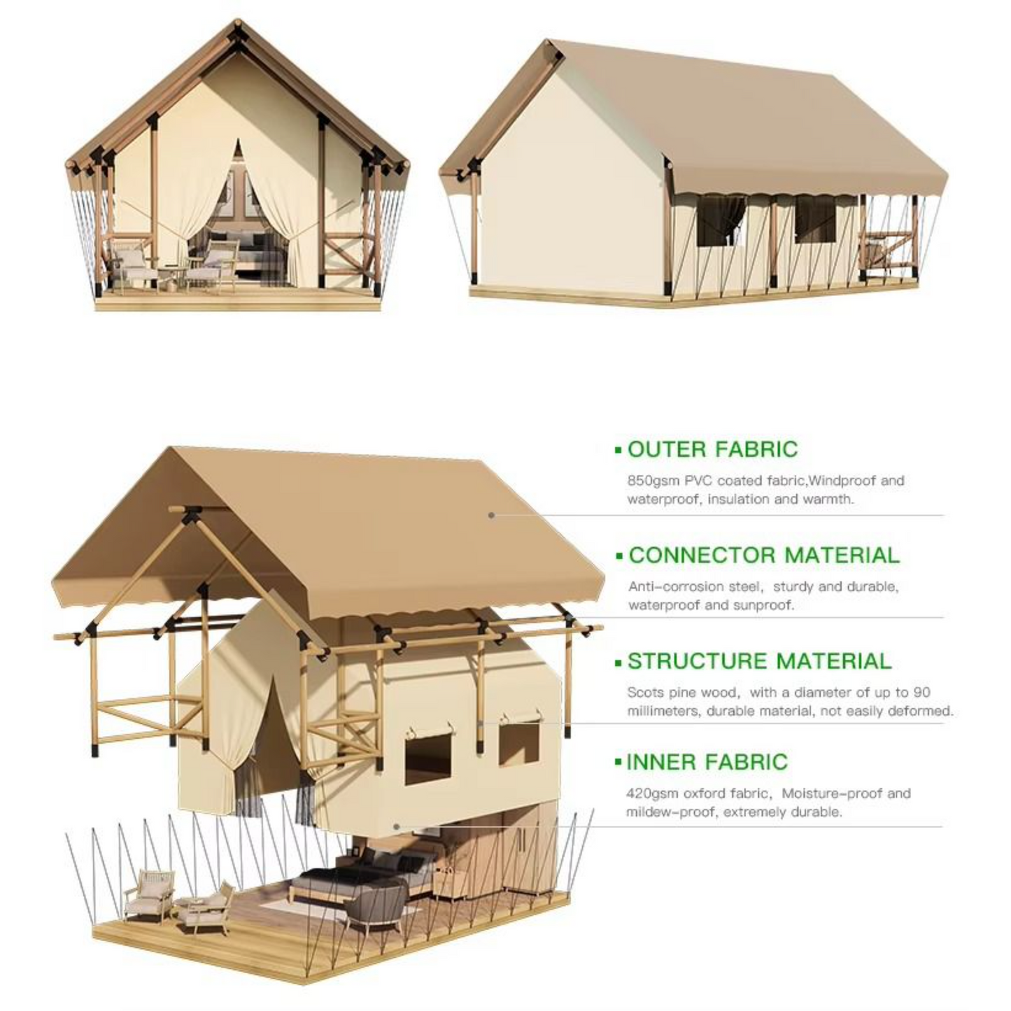 B32 - Compact Luxury Safari Tent