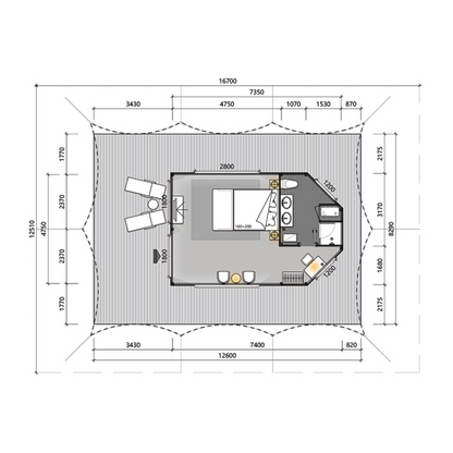 DR32 - Compact Double Room Safari Tent