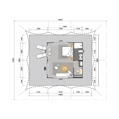 GR36 - Large-Scale Safari Tent Model