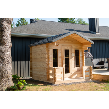 CT GEORGIAN CABIN SAUNA WITH PORCH