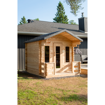 CT GEORGIAN CABIN SAUNA WITH PORCH