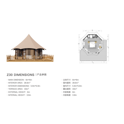 Z30 - Luxury Z Series Safari Lodge Tent
