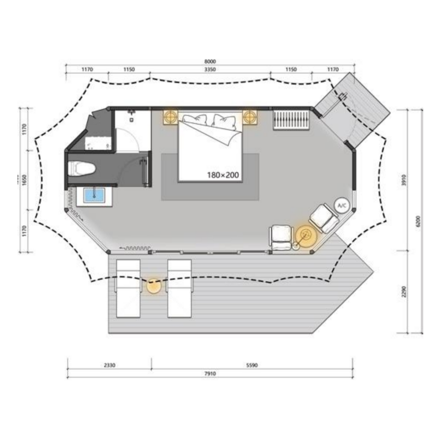 H28 - Standard Luxury H Series Safari Lodge Tent