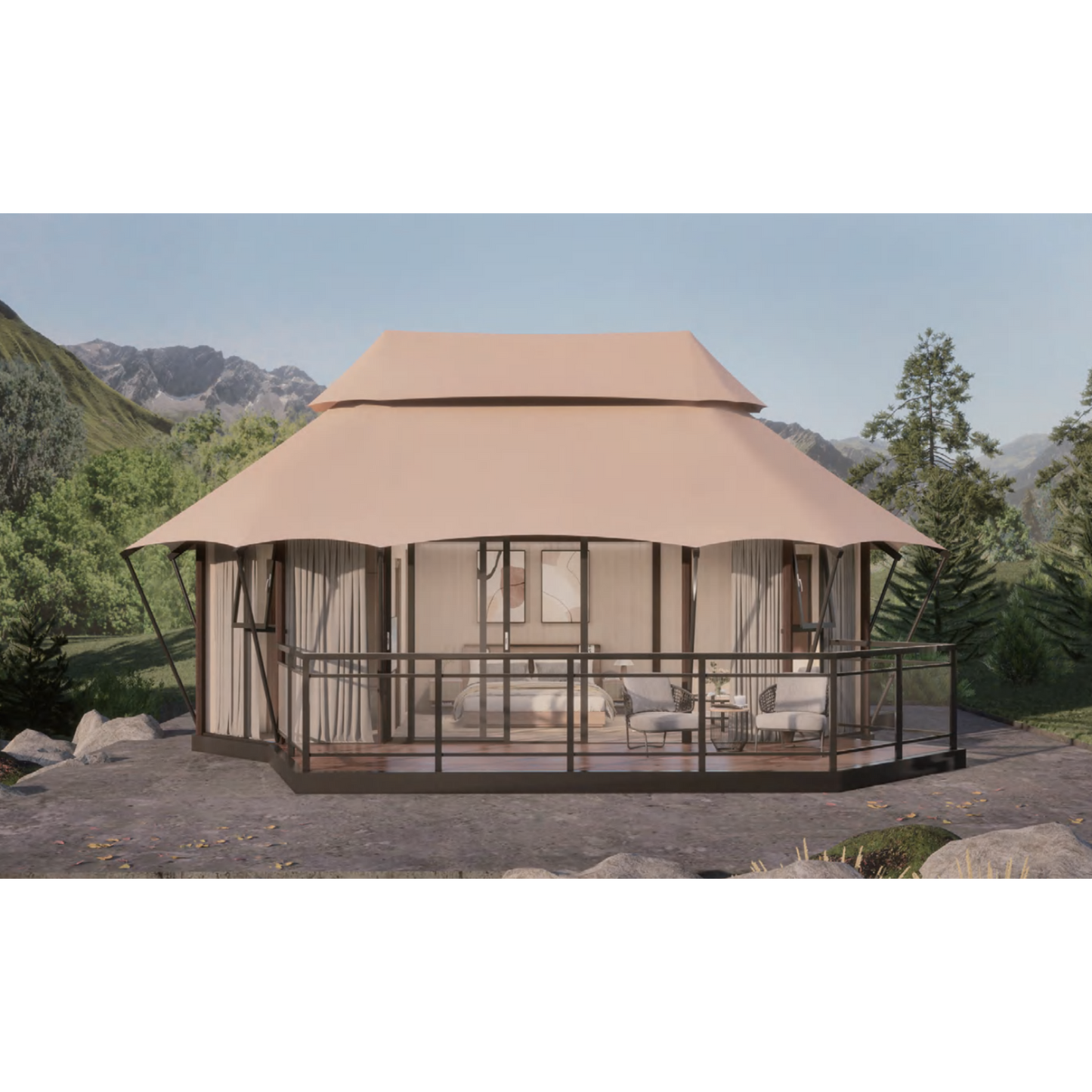 HX28 - Upgraded Luxury H Series Safari Lodge Tent