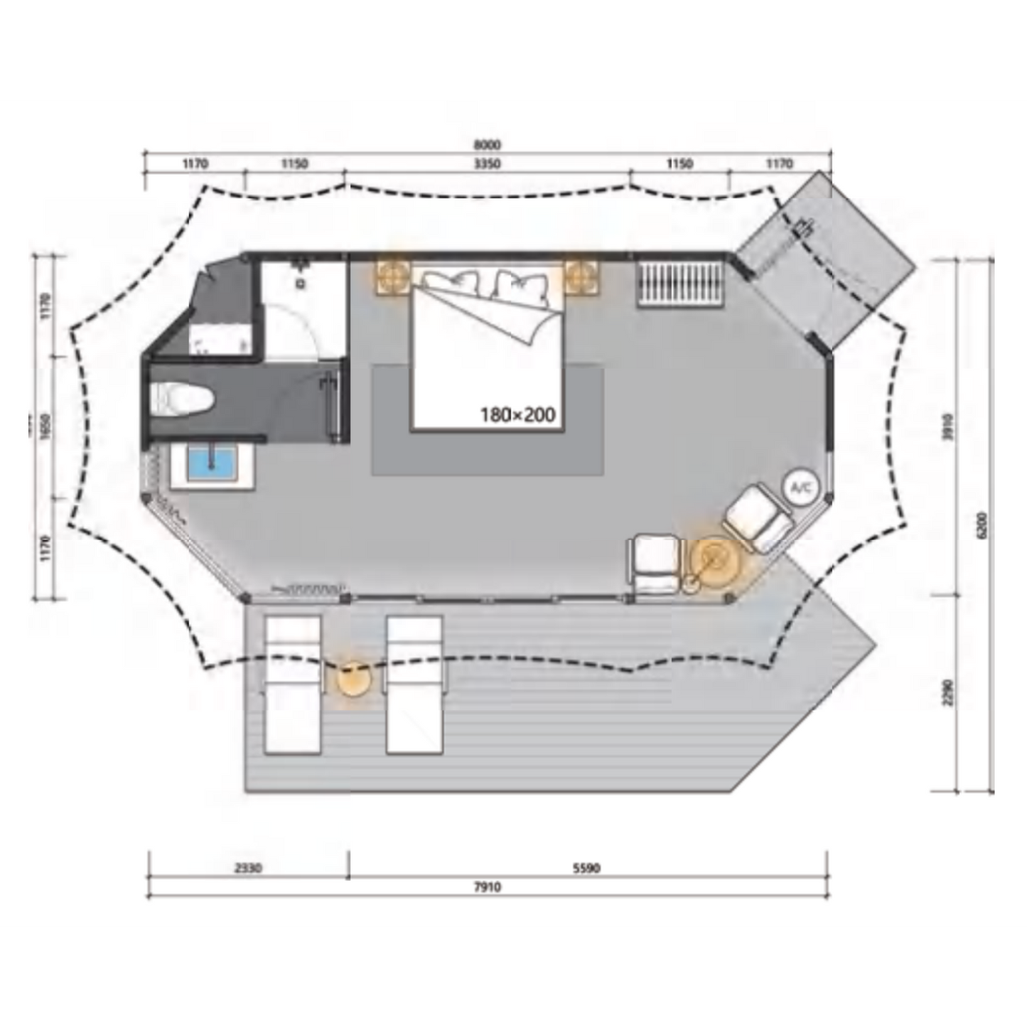 HX28 - Upgraded Luxury H Series Safari Lodge Tent