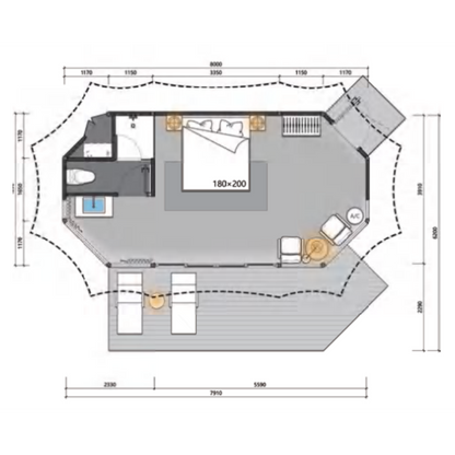 HX28 - Upgraded Luxury H Series Safari Lodge Tent