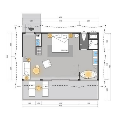 M40 - Medium Two-Peak M Series Safari Lodge Tent