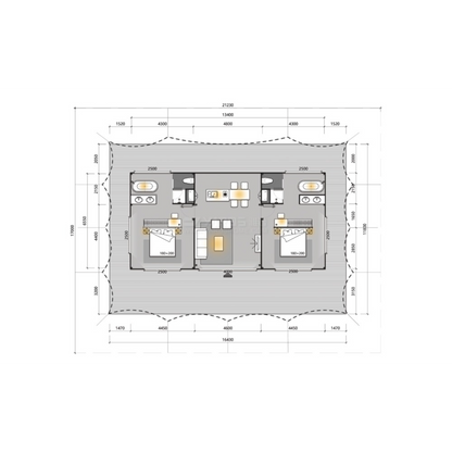 M74 - Large Three-Peak M Series Lodge Tent