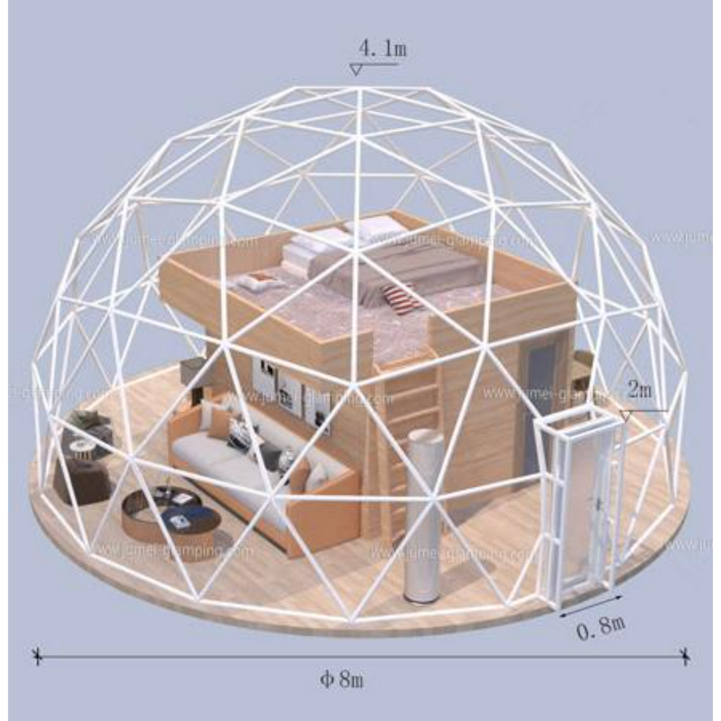 6M + 8M + 8M Linked Dome Package